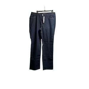 Avenue Denim Straight Leg Jeans Plus Size 16 NWT Dark Wash Old Stock Stretch VTG